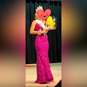 Windsor Sequin Strappy Mermaid pageant or prom gown size S